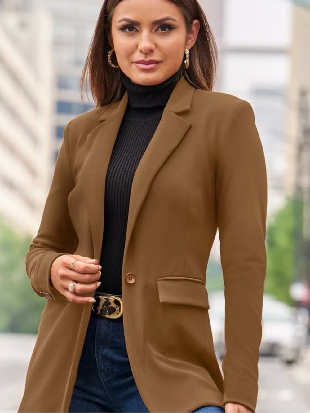 Boston Proper Black  Turtleneck Sweater